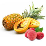 pineappel papaya litchi