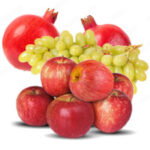 apple pomegranate grapes